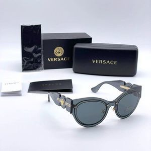 New! Authentic Versace Butterfly Dark Grey Women's Sunglasses